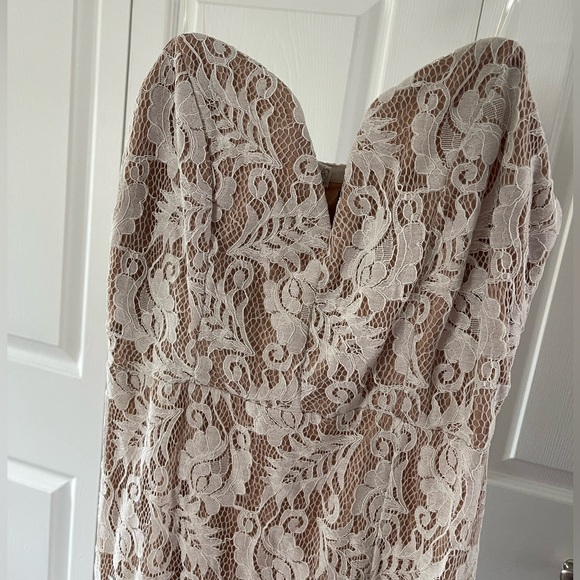 BELLA AND BLOOM BOUTIQUE - READY TO WED LACE WHITE/NUDE MAXI DRESS - Picture 3 of 6